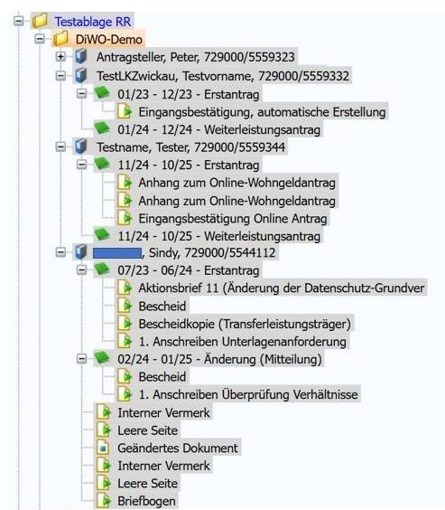 Screenshot DMS-Ablage DiWo